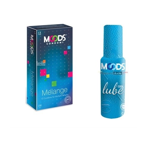 Moods Melange Condoms and Moods Cool Lube Combo