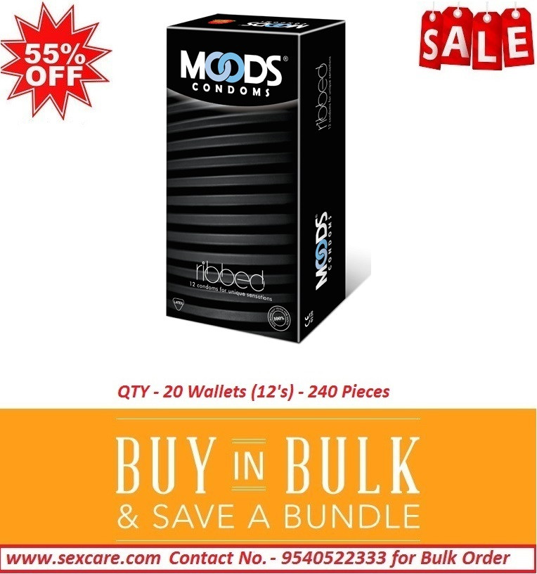 Moods Ribbed Condoms 12'S ( Pack Of 20 Boxes )
