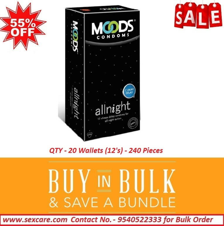 Moods All Night Climax Delay Condoms 12'S ( Pack of 20 Boxes )