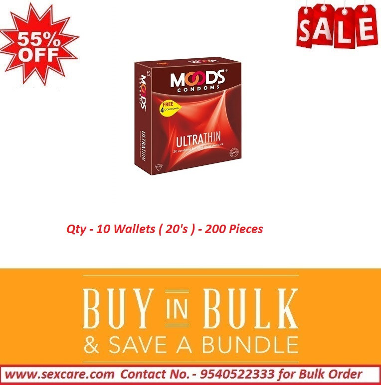 Moods Ultra Thin Condom 20'S (Pack Of 10 Boxes)