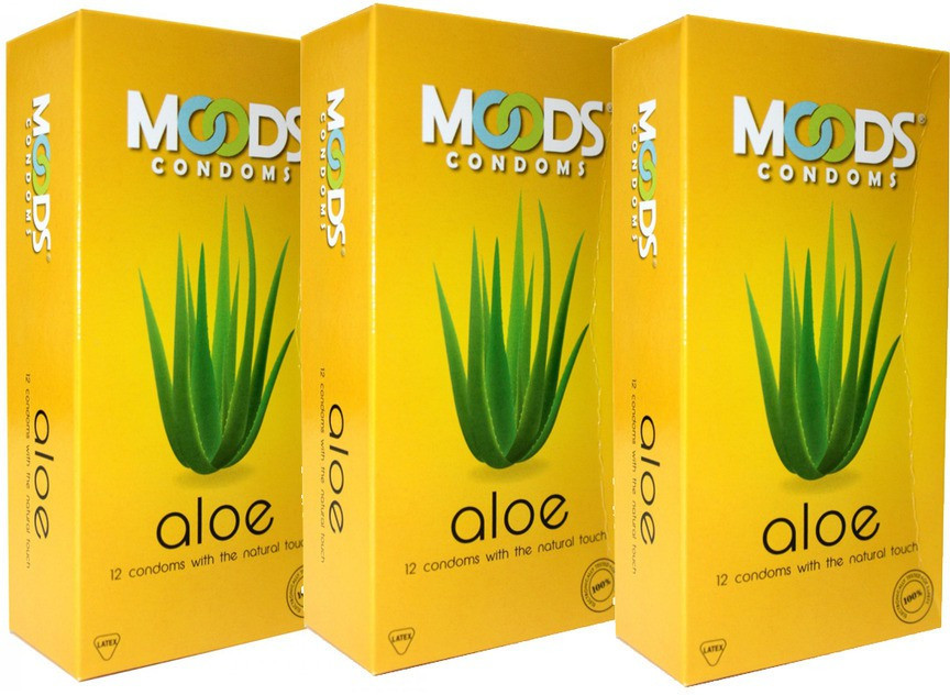 Moods Alovera Condom (Set of 12, 36-Pcs) Combo Set