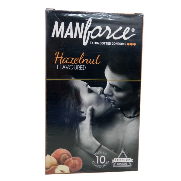 Manforce Extra Dotted Hazelnut Flavored Condoms 10'S