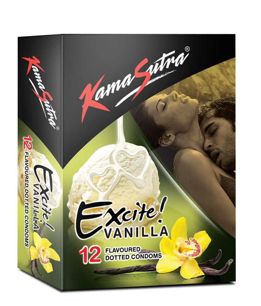 KamaSutra Excite Vanilla Flavored Condoms 12's