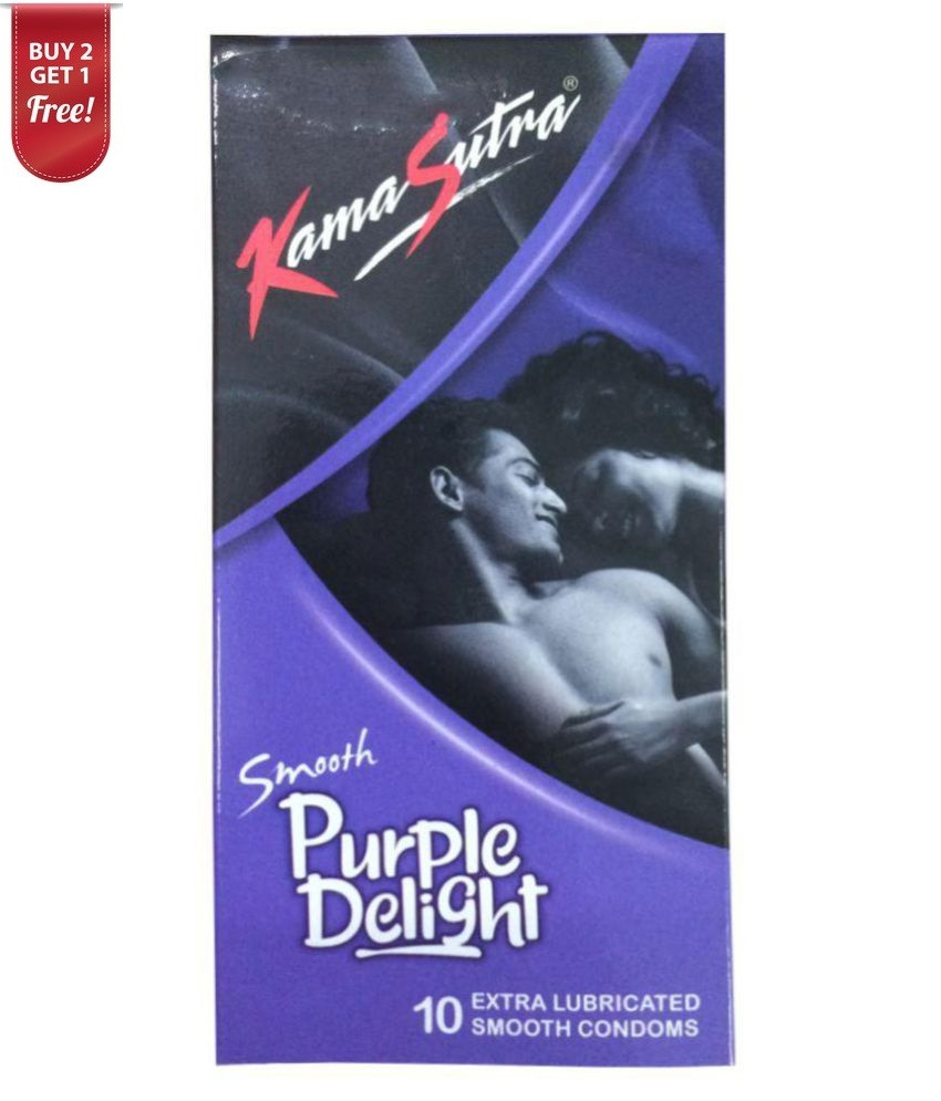 Kamasutra Desire Smooth Purple Delight Condoms 10's ( Pack Of 2 ) Get 1 free