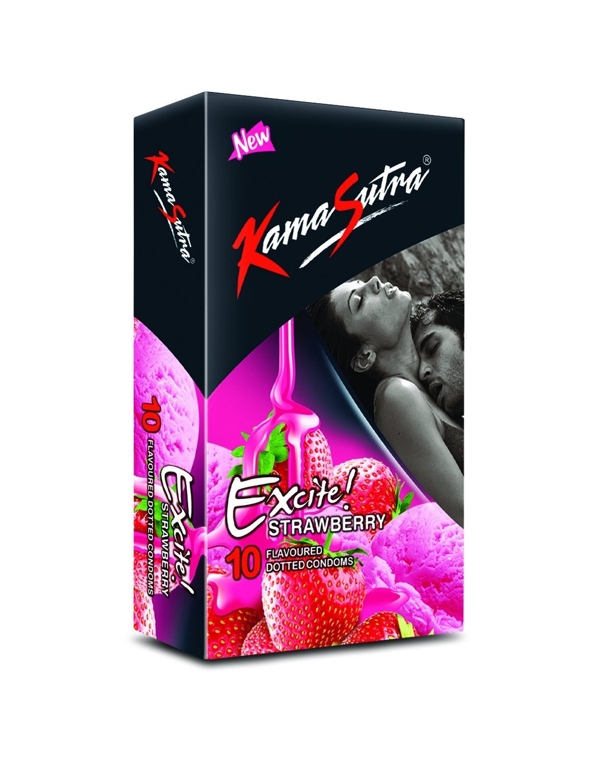KamaSutra Excite Strawberry Flavored Condoms 10's 