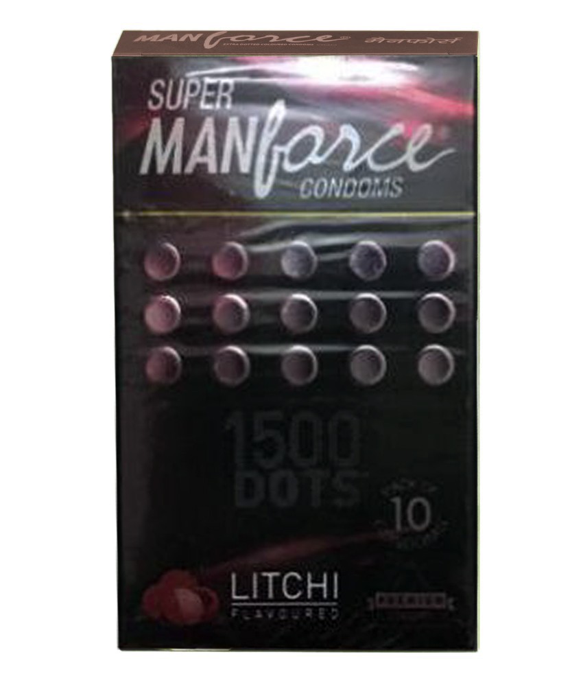 Manforce Super XXXtra Dotted (1500 Dots) Litchi flavored Condoms 10's