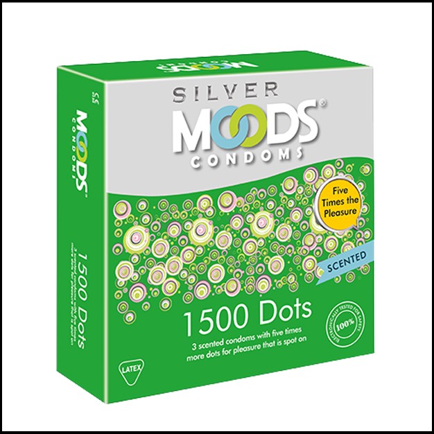 Moods Silver 1500 Dots Condoms 3's 