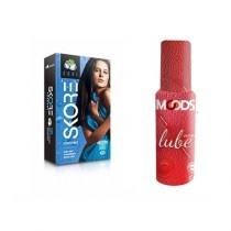 Skore Cool Condoms and Moods Warm Lube Combo
