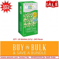 Moods Silver 1500 Dots Condoms 12'S ( Pack Of 20 Boxes )