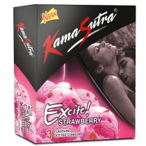 KamaSutra Excite Strawberry Condom 3's