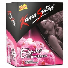 KamaSutra Excite Strawberry Condom 3's