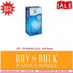 Modds Silver Cool Condom 12's ( Pack of 20 Boxes)
