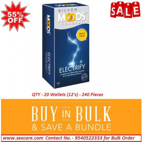 Moods Silver Electrify 12's Condoms ( Pack of 20 Boxes)