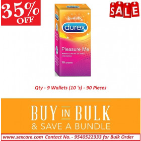 Sexcare Durex Pleasure Me Condom ( Pack of 9 Boxes )