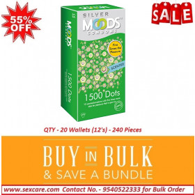 Moods Silver 1500 Dots Condoms 12'S ( Pack Of 20 Boxes )