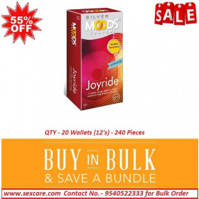 Moods Silver Joyride Dotted Condoms 12'S ( Pack Of 20 Boxes )