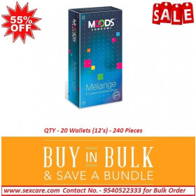 Moods Melange Condoms For Multiple Delights 12'S ( Pack of 20 Boxes )