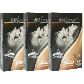 Manforce Extra Dotted Coffee Monthly Combo 30Pc Condom 