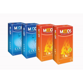 Moods Blaze and Cool Condoms 48 Pcs ( Pack of 4)