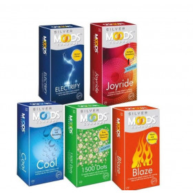 Moods Silver Condoms 60's ( Pack of 5)