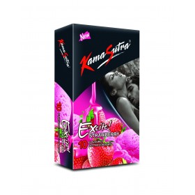 KamaSutra Excite Strawberry Flavored Condoms 10's 