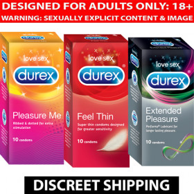 Durex Pleasure Me, Extended Pleasure and Feel Thin Condoms Combo of 3