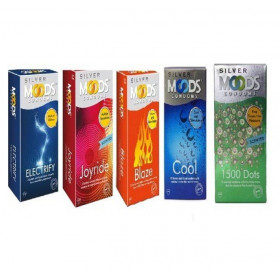 Moods Silver Combo ( Elictrify, Blaze, Joyride, Cool, 1500 Dots) Pack of 5